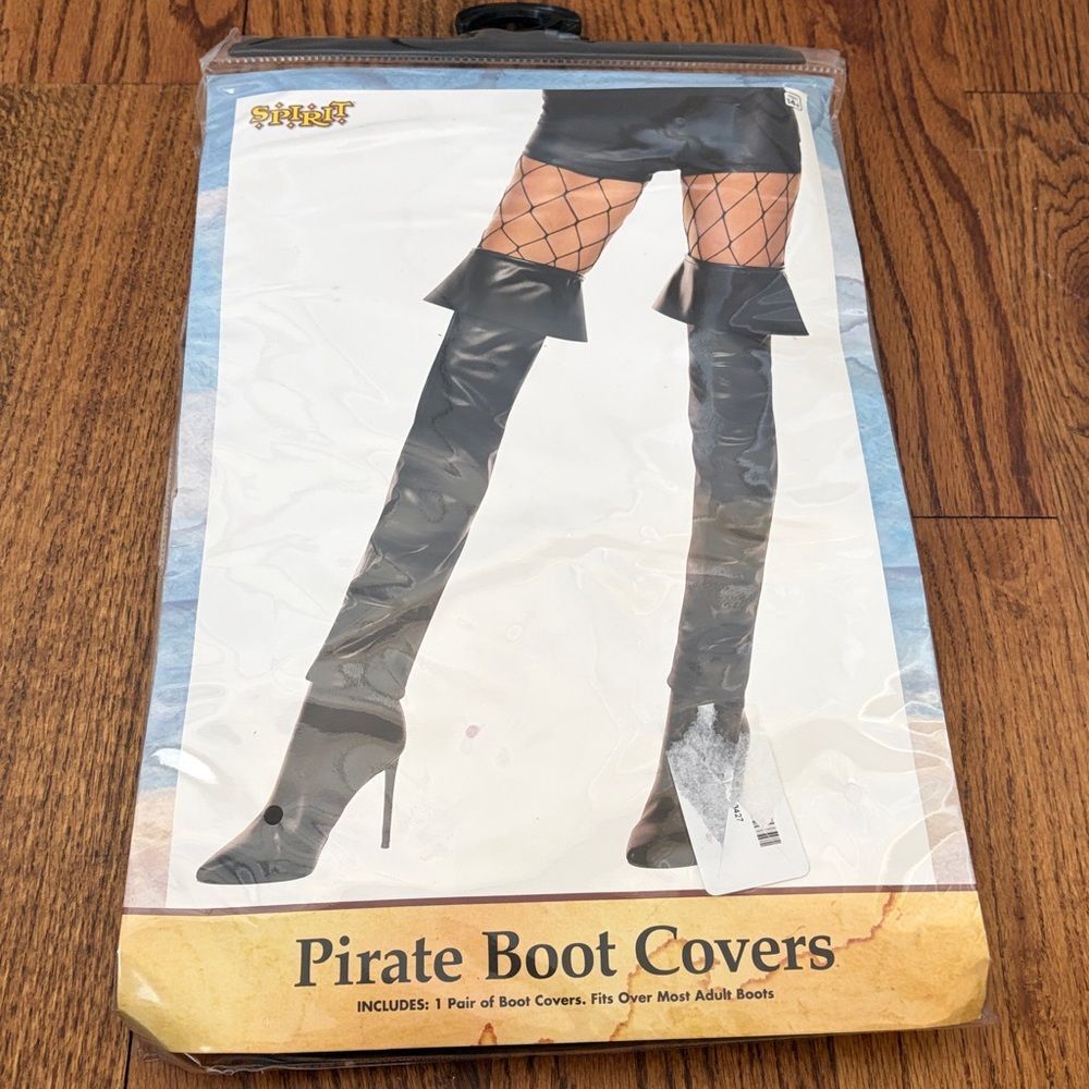 Spirit Black Pirate Boot Covers NWT - Picture 2 of 3